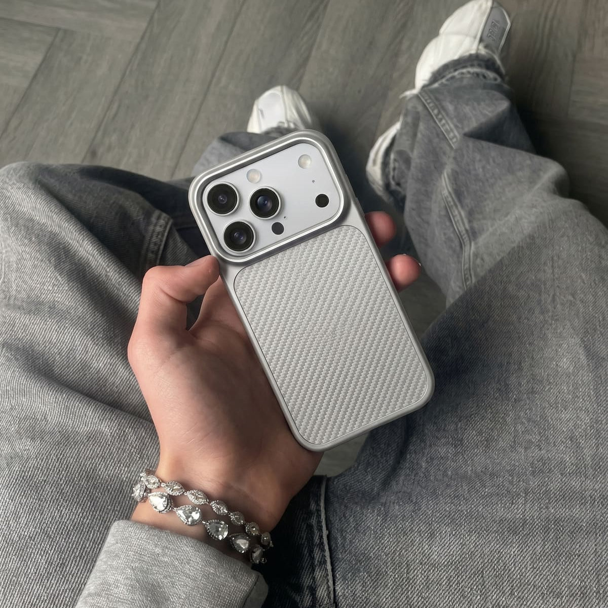 Nakd (carbon) — Slim Carbon-Weave iPhone Case · MagSafe Finish