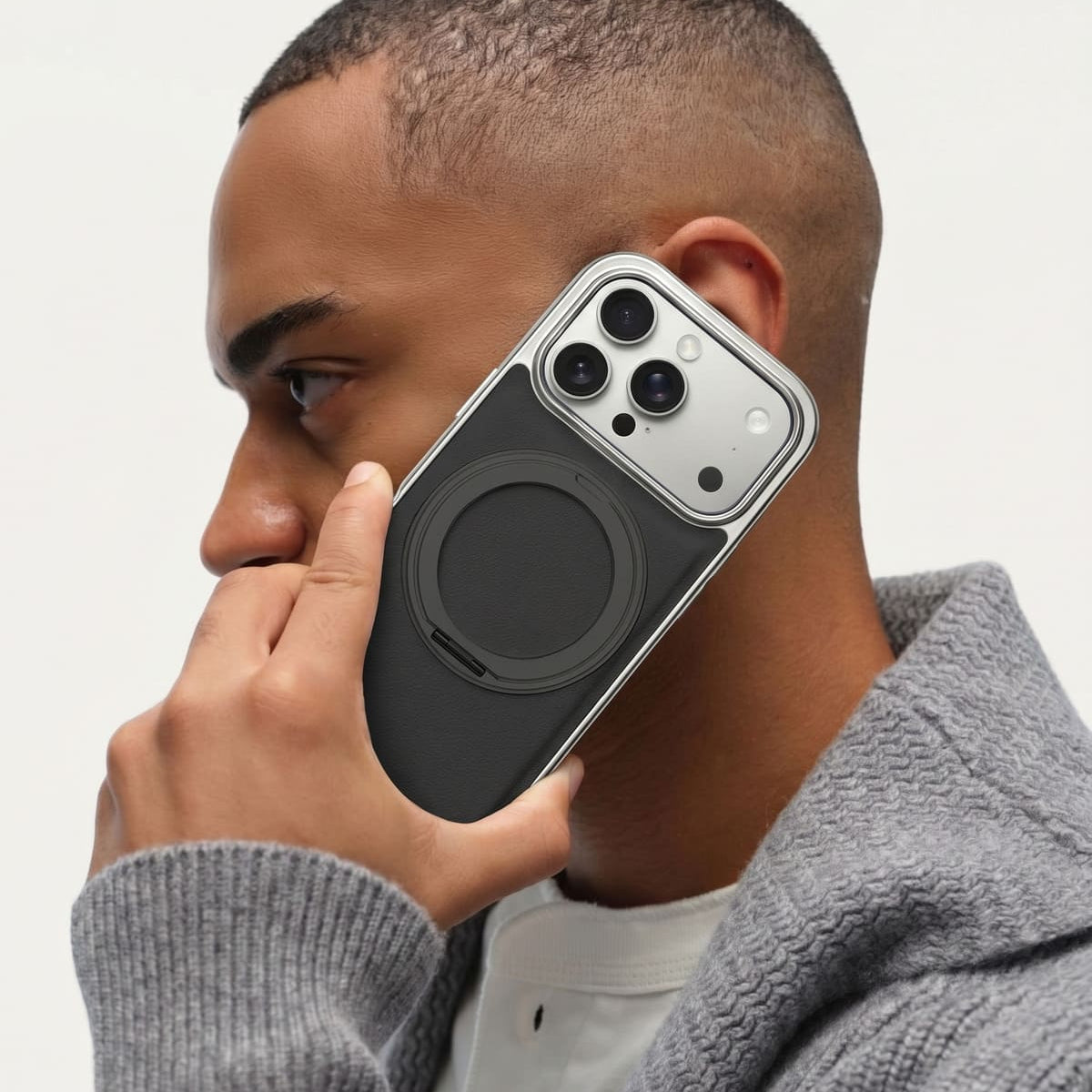 Nakd (luxe) — Premium Leather-Style iPhone Case · MagSafe, Soft-Touch Finish