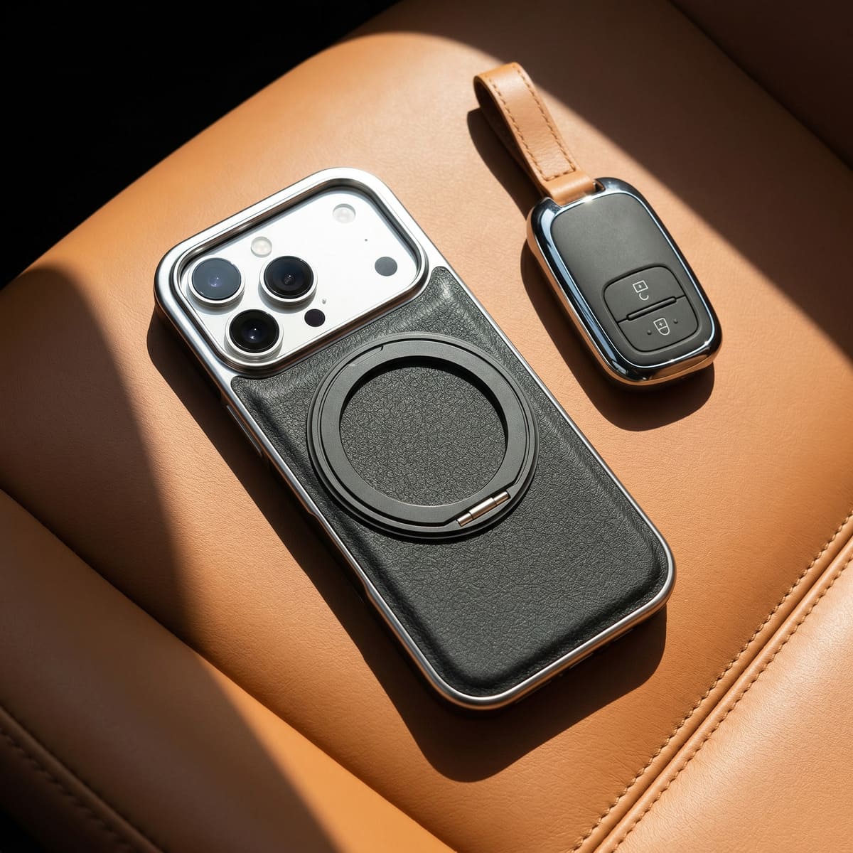 Nakd (luxe) — Premium Leather-Style iPhone Case · MagSafe, Soft-Touch Finish