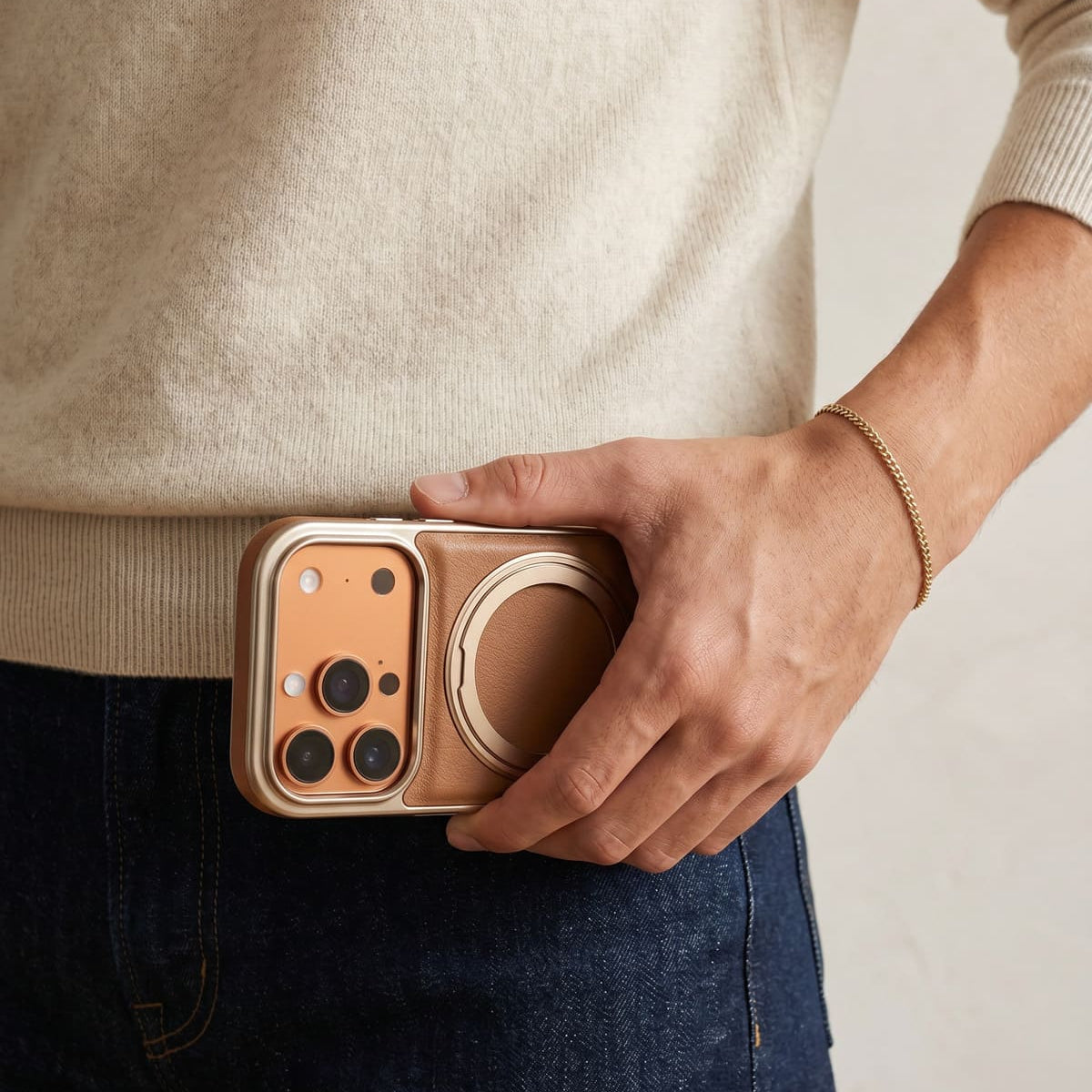 Nakd (luxe) — Premium Leather-Style iPhone Case · MagSafe, Soft-Touch Finish