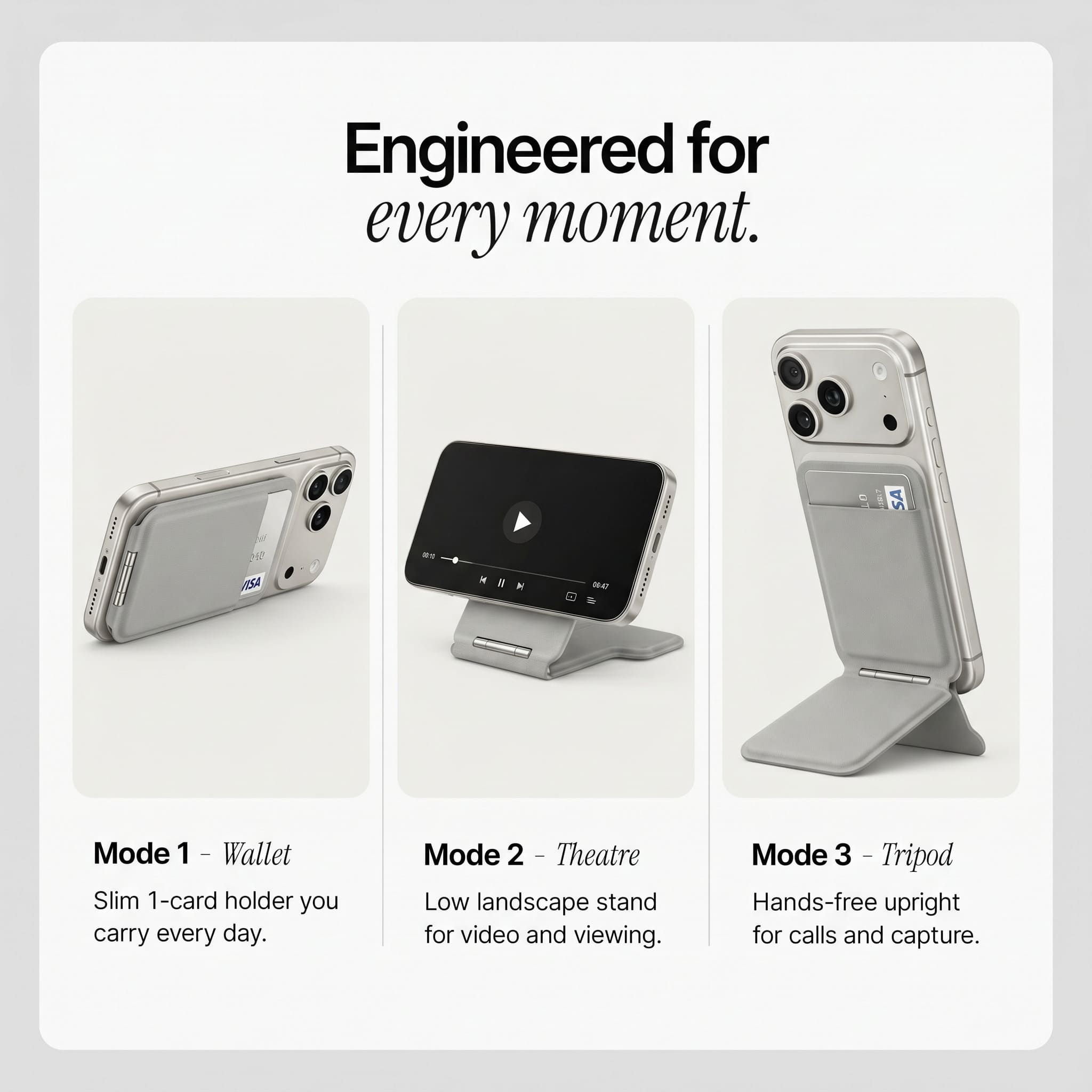 Nakd (stand) — MagSafe Card Holder Stand · Foldable Phone Stand & Wallet