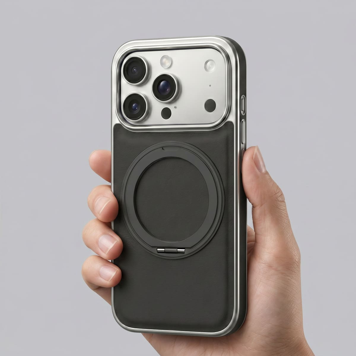 Nakd (luxe) — Premium Leather-Style iPhone Case · MagSafe, Soft-Touch Finish